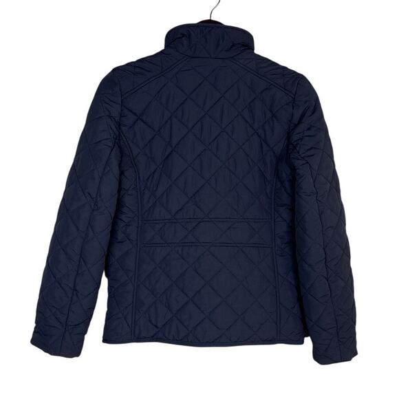 J.Crew Long Sleeve Snap Buttons Zip Up Quilt Field Jacket Patch Pockets XS Black - Picture 13 of 15